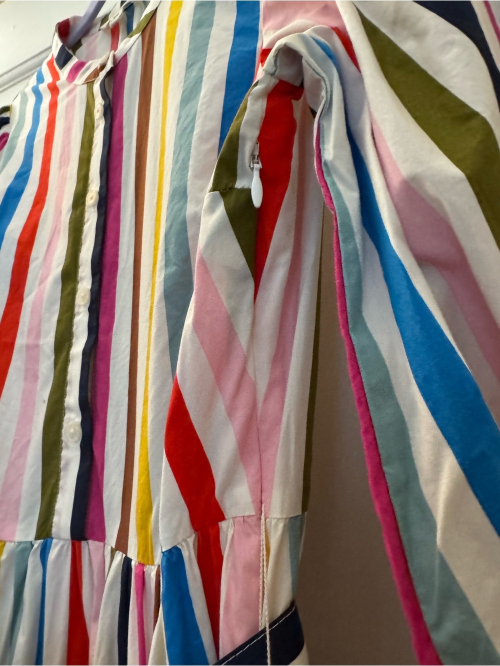 Boden Alba Tiered Cotton Maxi Dress in Multicolored Stripe - Picture 5 of 5